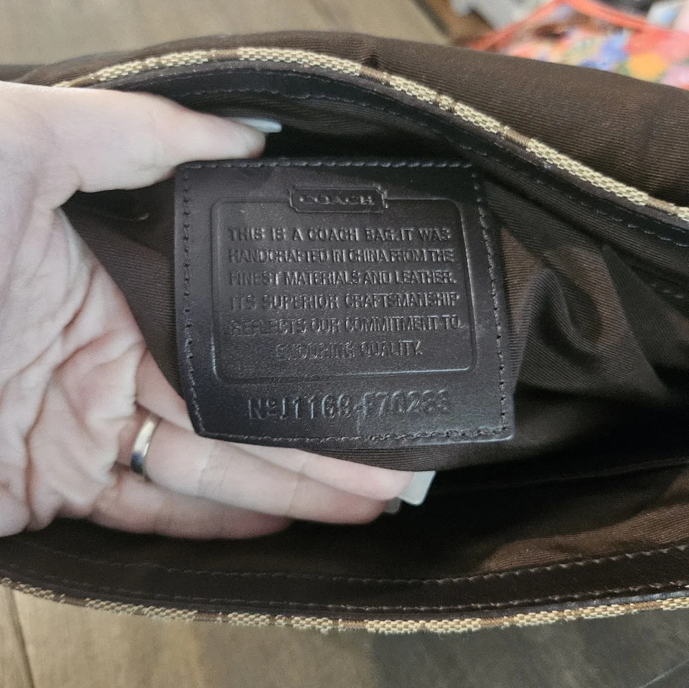 Vtg Coach Sam Sport Calf Leather Saddle Brown Crossbody Messenger Bag - Picture 4 of 8